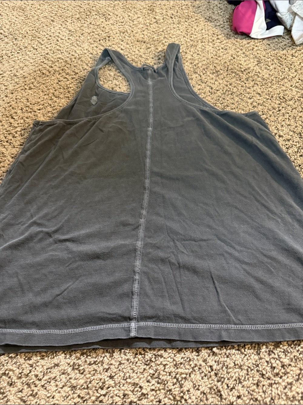 Free People Movement Charcoal Gray Racerback Athletic Tank Top Size Medium - Picture 4 of 4